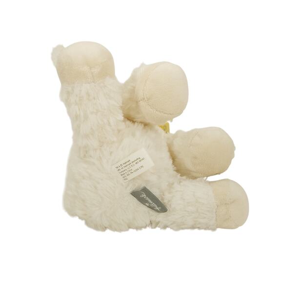 Hallmark White Lamb Plush Stuffed Animal Embroidered Eyes Yellow Bandana 2023 - Picture 5 of 8